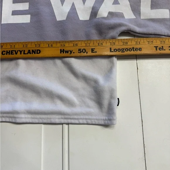 Vans Off The Wall Sz XS Purple White Cropped Hoodie Hooded Sweatshirt *See photo - Picture 4 of 8